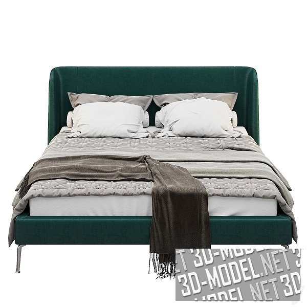 3D модель – Современная кровать Tufjord Dark Green от IKEA