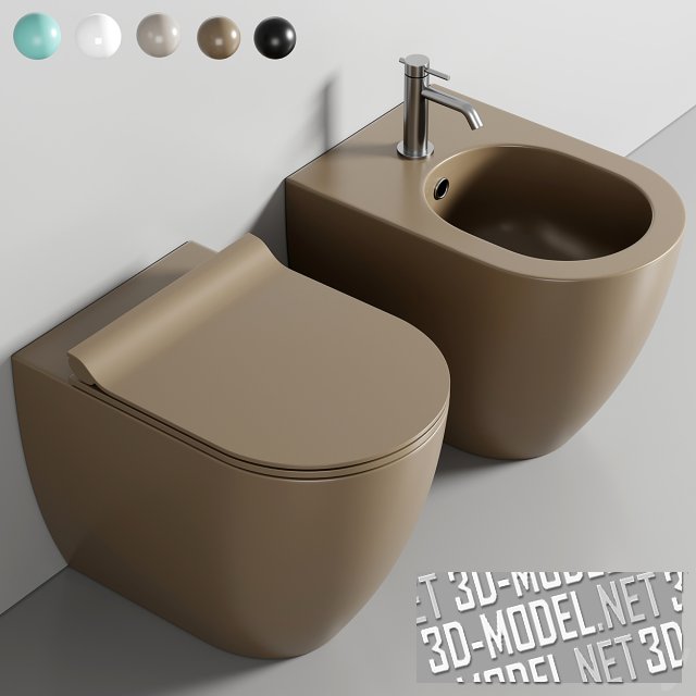 3D модель – Набор сантехники COLOR ELEMENTS от GSI Ceramica