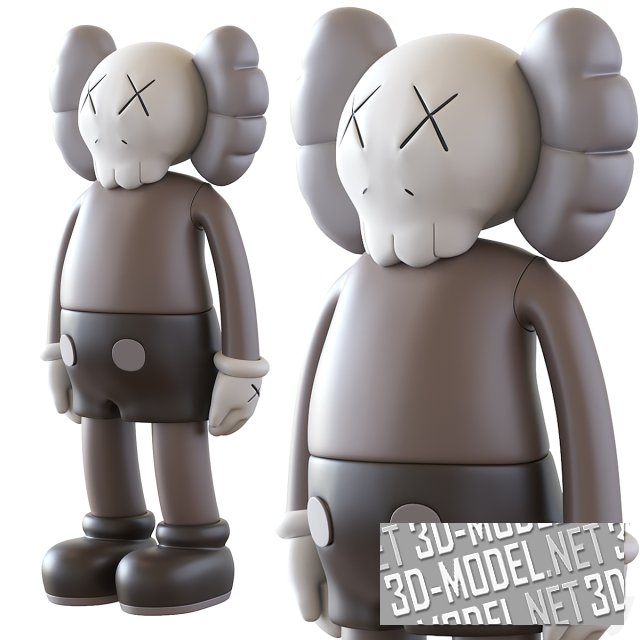 3D модель – Фигурки KAWS в вариантах цвета