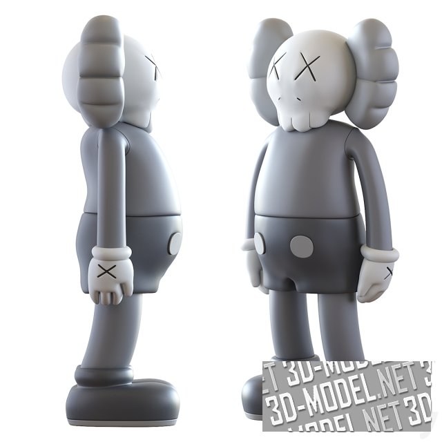 3D модель – Фигурки KAWS в вариантах цвета