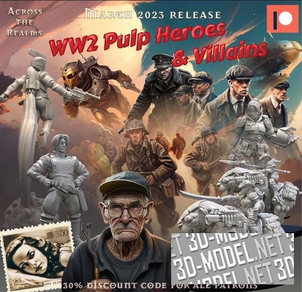 Across the Realms – WW2 Pulp Heroes and Villains March 2023