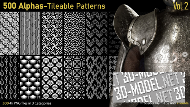 [Текстуры] 500 Alphas-Tileable Patterns-Vol2