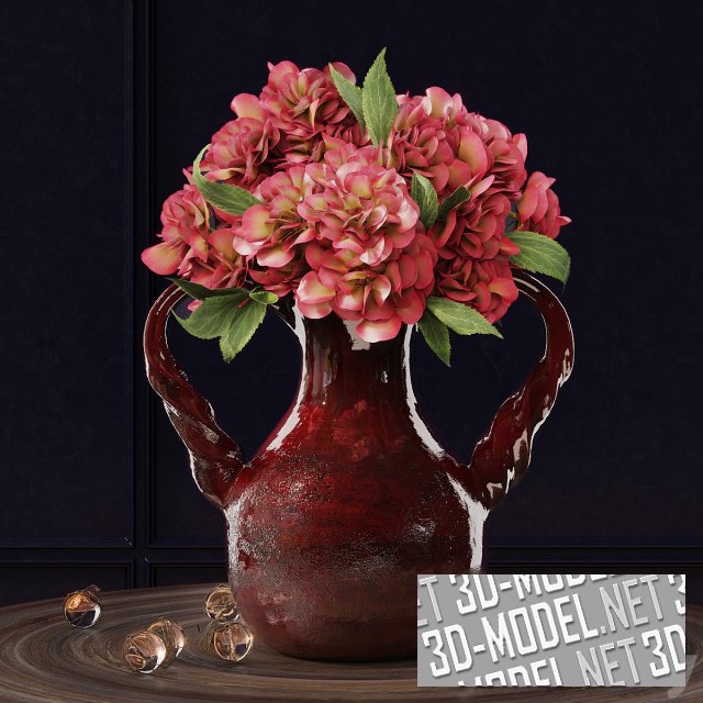 3D модель – Три букета в вазе от Pottery Barn