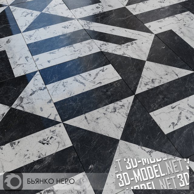 3D модель – Керамическая плитка Bianco Nero от Kerama Marazzi