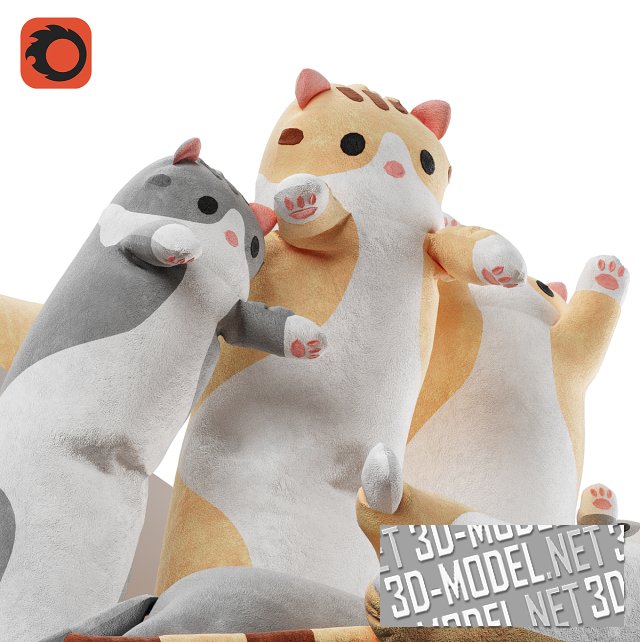 3D модель – Коты-игрушки