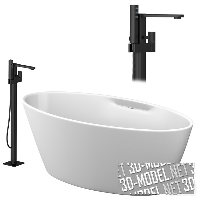 3D модель – Ванны и смесители от Cezares и Grohe