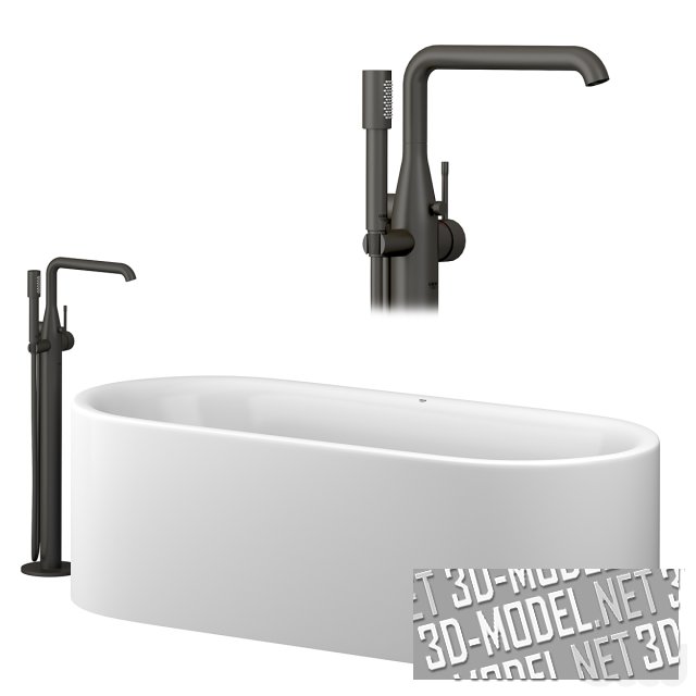 3D модель – Ванны и смесители от Cezares и Grohe