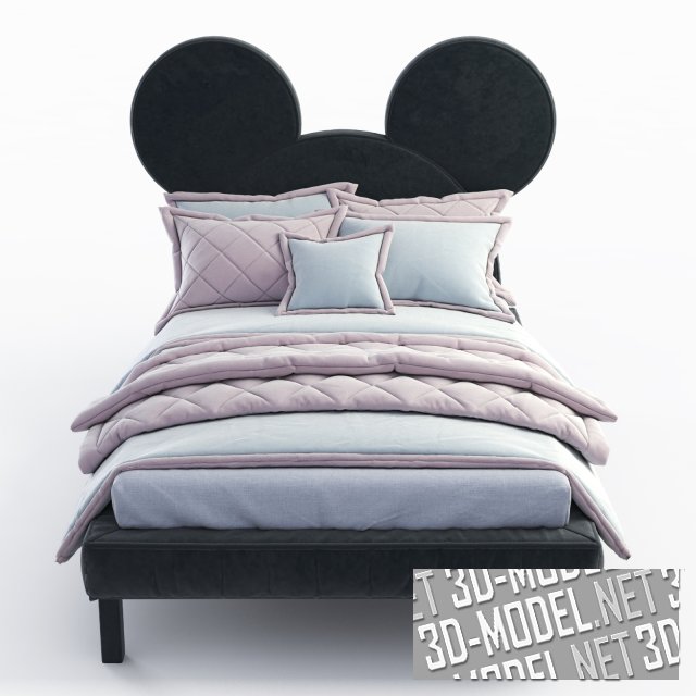 3D модель – Детская кровать Микки Маус от DG HOME