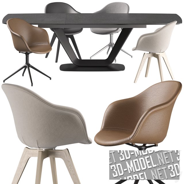 Стол Alicante и кресло Adelaide от Boconcept