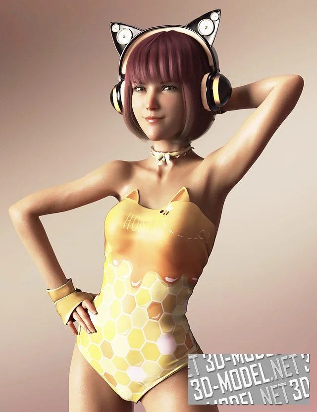 Kawaii Cat Headset for Genesis 3 and 8 Female(s)