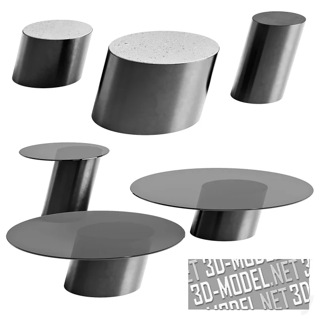 3d-модель Кофейные столики Bonaldo Pisa