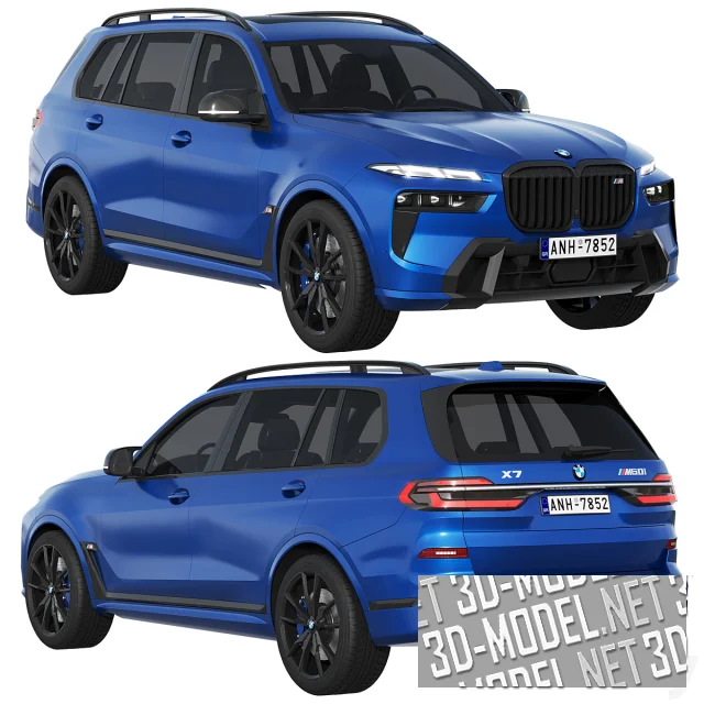 3d-модель Автомобиль BMW X7 M60i 2023