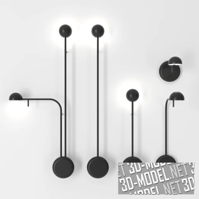 3d-модель Бра Pin от Vibia