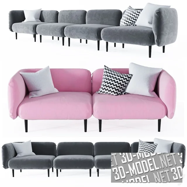 3d-модель Диван Elle от Softline