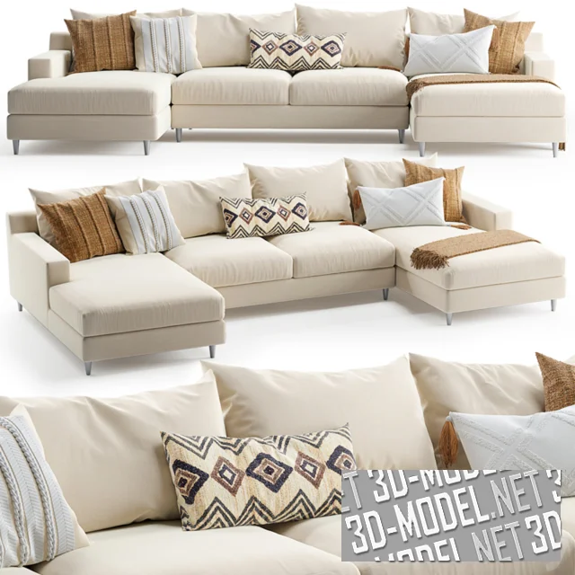 3d-модель Диван Sloan от Interior Define