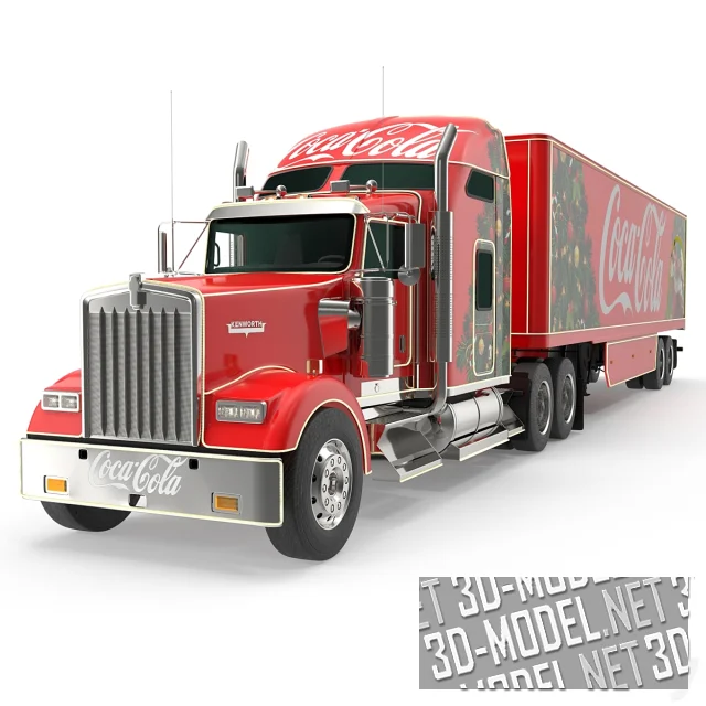 3d-модель Грузовик Kenworth K900 (новогодняя версия)