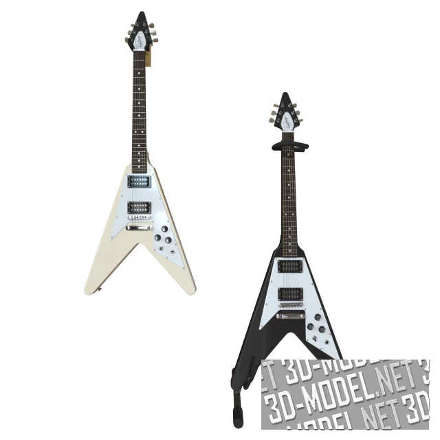 3d-модель Электрогитара Gibson Epiphone Flying V style