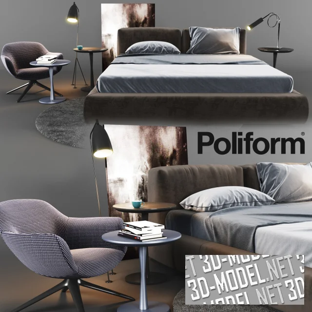 3d-модель Комплект для спальни от Poliform