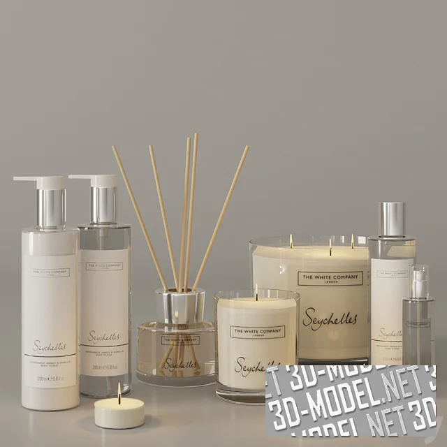 3d-модель Косметика и аксессуары от The White Company