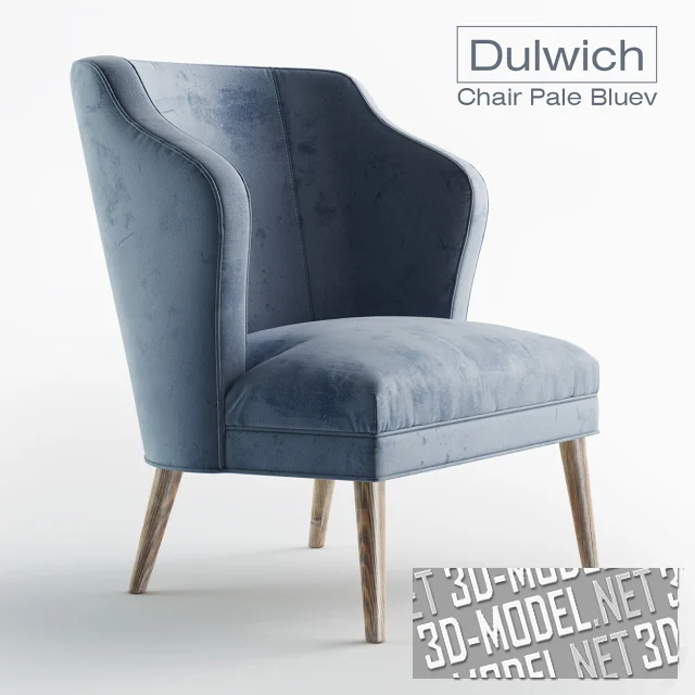 3d-модель Кресло Dulwich Pale Bluev от Brissi