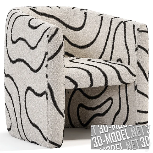 3d-модель Кресло Senderos Wool от Diego Olivero Studio