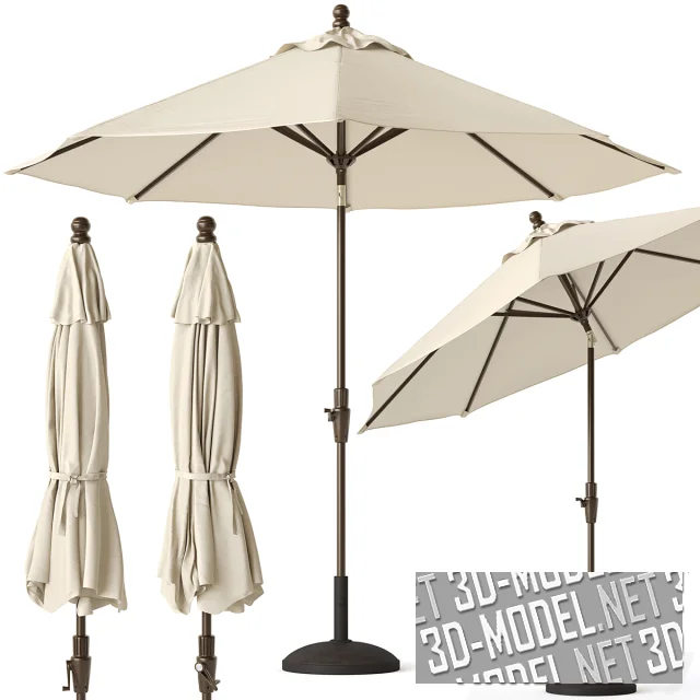 3d-модель Круглый зонт от Pottery Barn, для патио