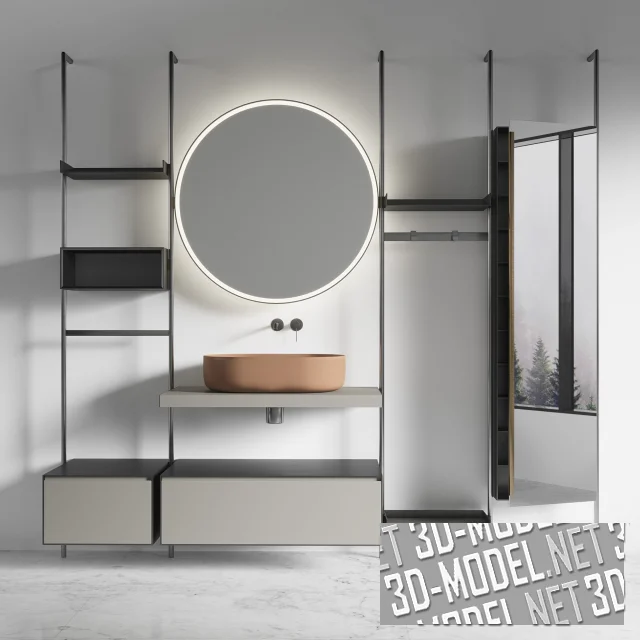 3d-модель Мебель для ванной комнаты Over от Nic Design