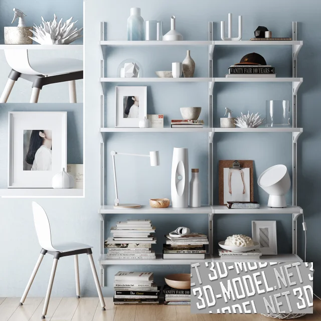 3d-модель Модульная полка Algot от Ikea