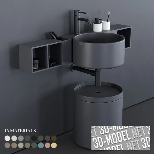 3d-модель Раковина Sella от Ceramica Cielo и консоль