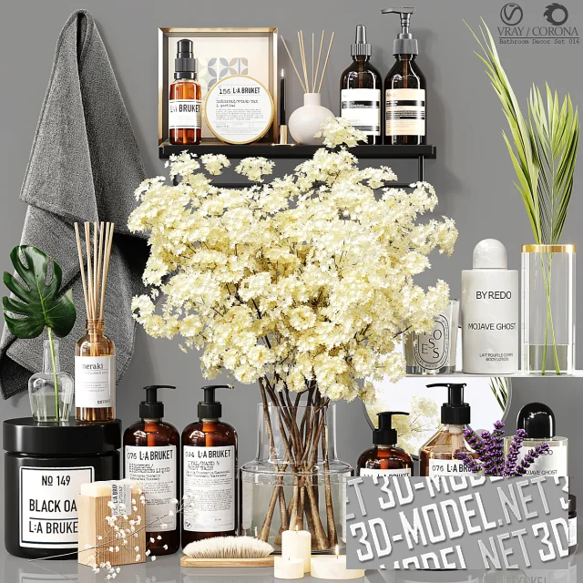 3d-модель Средства от Aesop, LA Bruket, Byredo и декор