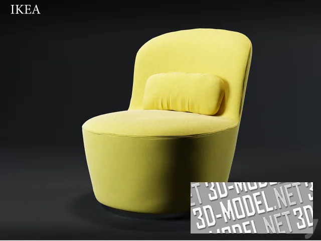 3d-модель Желтое кресло Stockholm IKEA