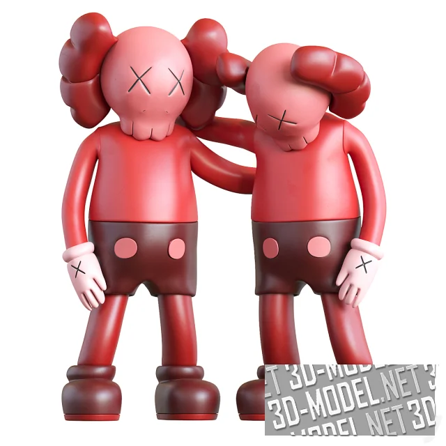 3d-модель Фигурки Kaws «Along The Way»