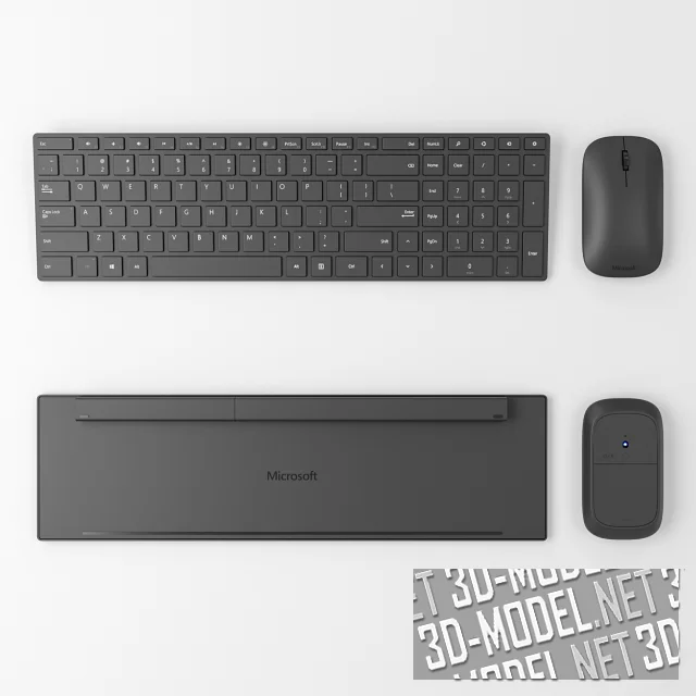 3d-модель Клавиатура и мышь от Microsoft