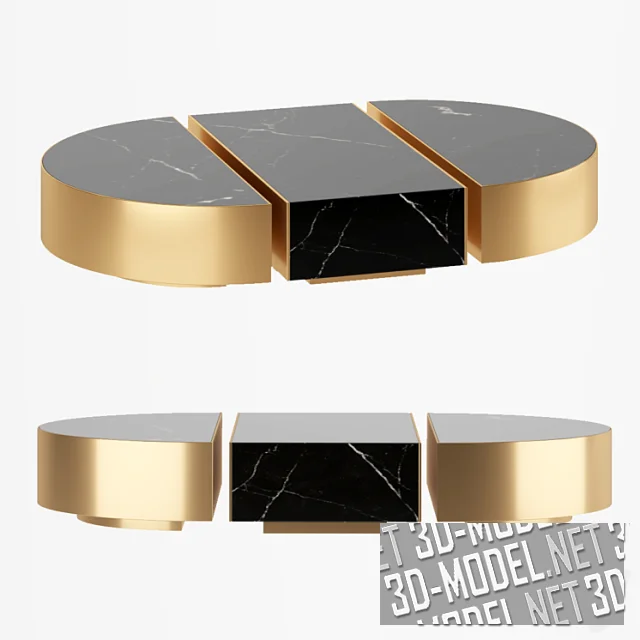 3d-модель Кофейный стол Eclipse Marble от Fendi Home