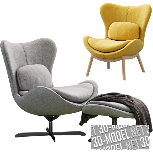 Кресло Lazy от Michele Menescardi для Calligaris