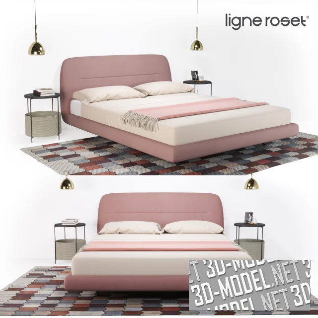 3d-модель Кровать Ligne Roset Ultime и аксессуары