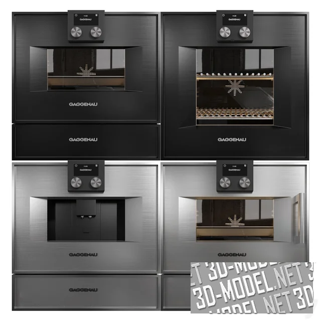 3d-модель Набор кухонной встраиваемой техники от Gaggenau