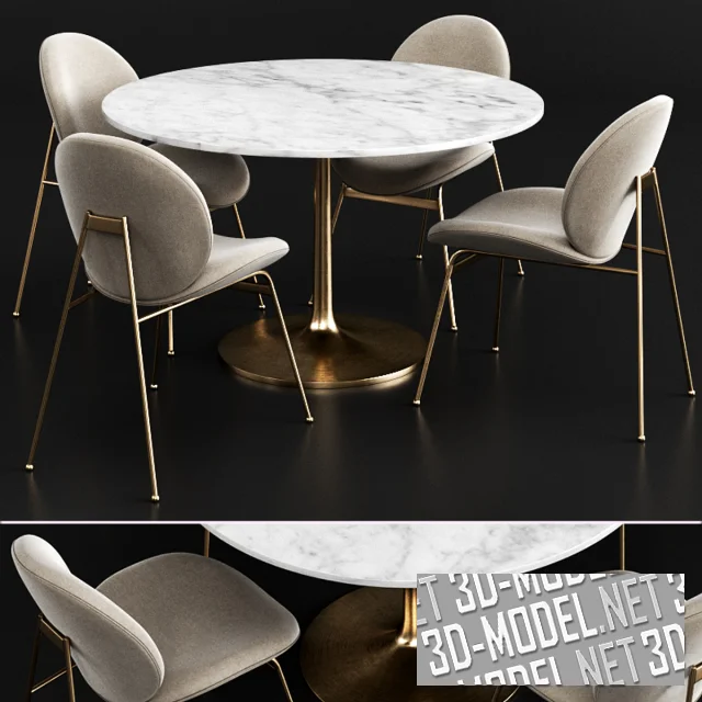 Стул West Elm Jane и стол Crate&Barrel Nero