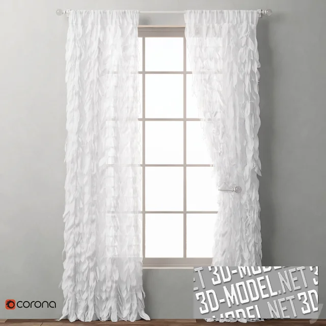 3d-модель Тюль с оборками от Restoration Hardware