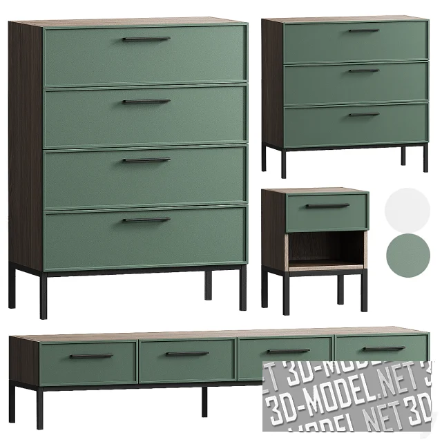 3d-модель Комоды, тумбы, TV Nicole от Kave Home