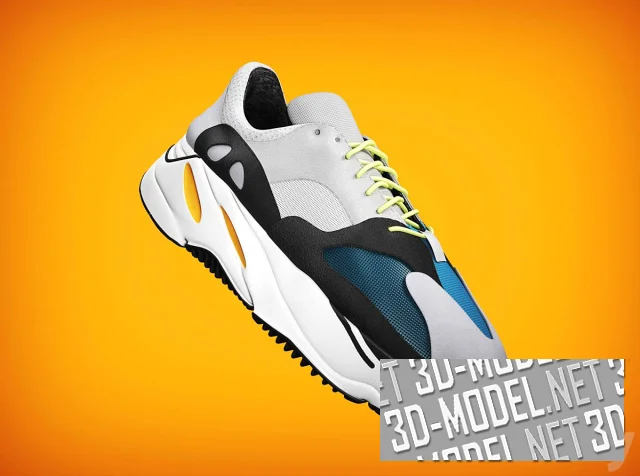 3d-модель Кроссовки Adidas Yeezy Wave 700