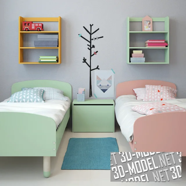 3d-модель Набор мебели Play Flexa