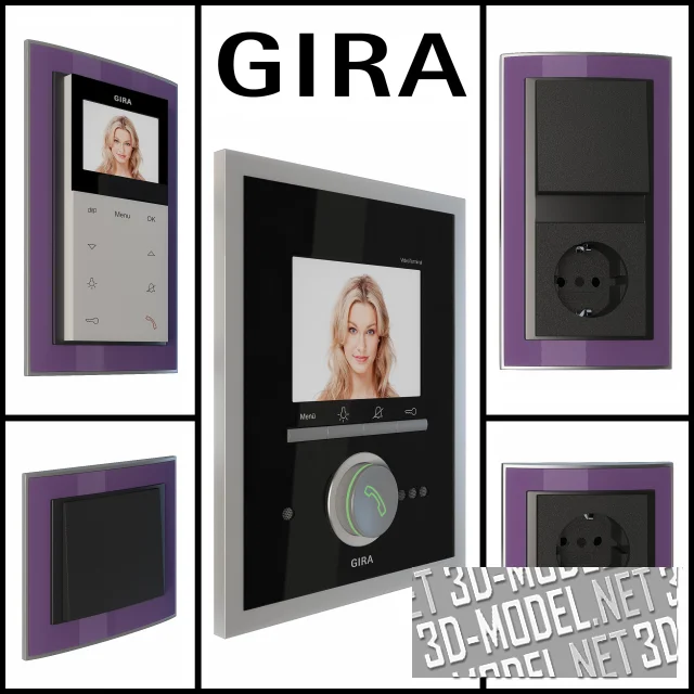 3d-модель Выключатели и розетки Gira Event