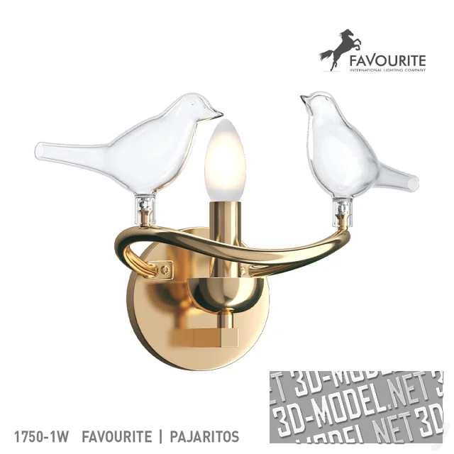 3d-модель Бра Favourite 1750-1W Pajaritos