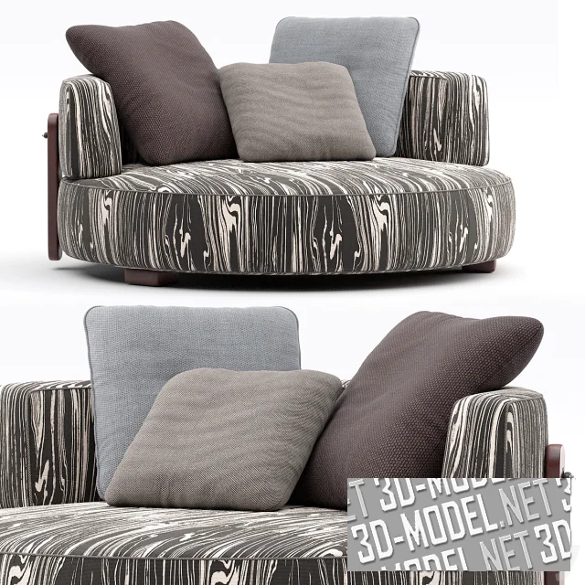 3d-модель Круглый диван Florida от Minotti