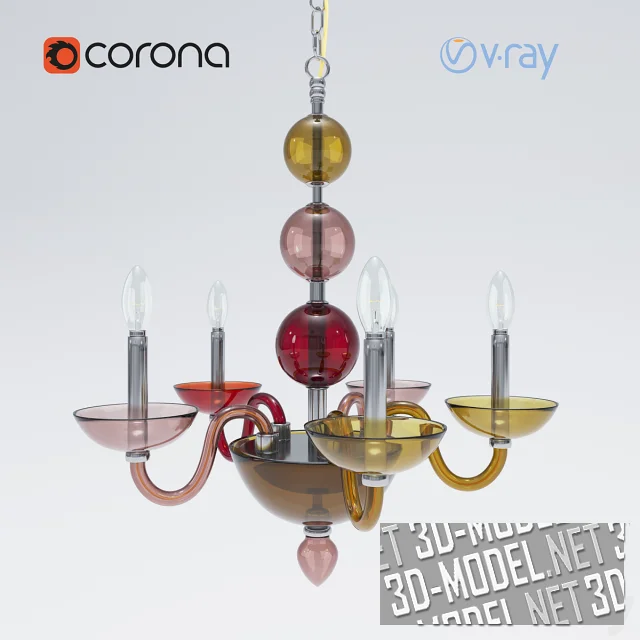 3d-модель Люстра Lampadario Murano Matisse VIII