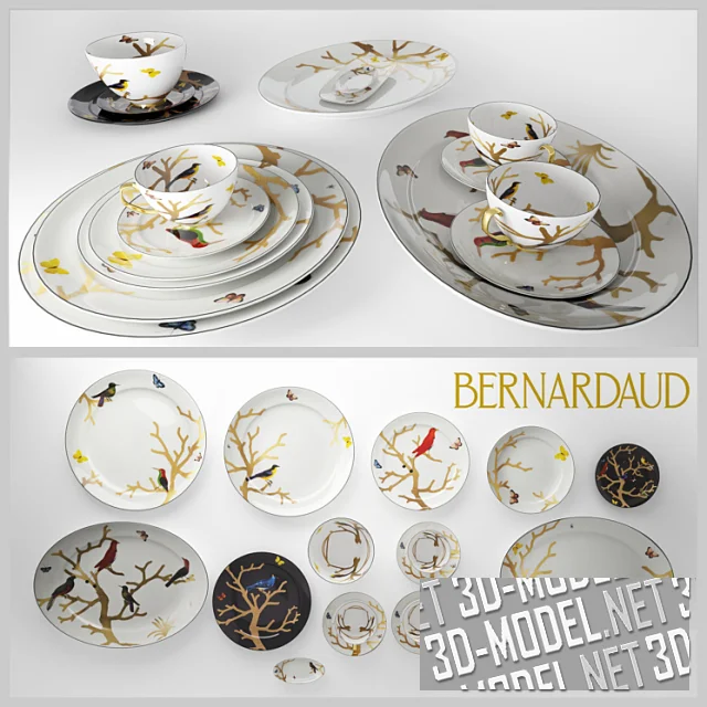 Набор посуды из коллекции Bernardaud AUX OISEAUX