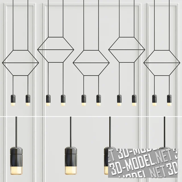 3d-модель Подвесной светильник Wireflow Lineal 0331 от Vibia