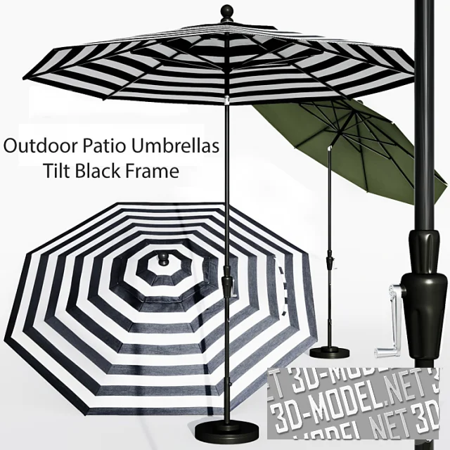 3d-модель Уличные зонты для патио от Crate&Barrel