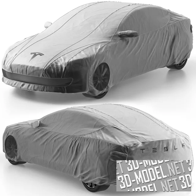 3d-модель Чехол для электромобиля Tesla Model S